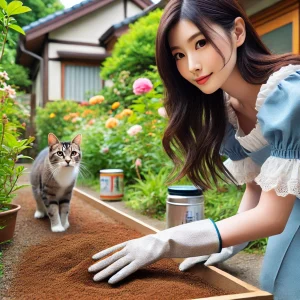 コーヒーかすを使った猫の忌避効果について