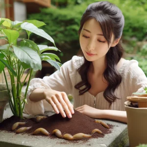 ナメクジ対策にコーヒーかすをまく方法