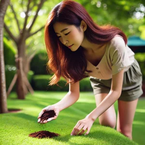 コーヒーかすを芝生にまくとどうなる?