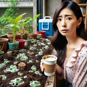 コーヒーかすをそのまま撒いてしまった場合のリスク