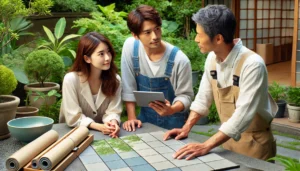 <img src="pro_or_diy.jpg" alt="プロに相談している日本人カップル。">
