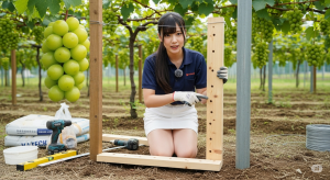シャインマスカット棚の作り方の実践手順